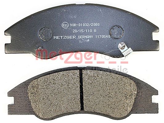 METZGER 1170540 Bremsbelagsatz, Scheibenbremse